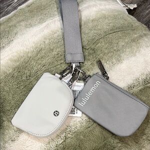 Lululemon Dual Pouch Wristlet Set Silver-Vapor